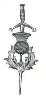 Scottish Thistle Kilt Pin; 8,5cm